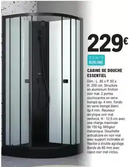 E.Leclerc Brico Dim - cabine de douche essential offre