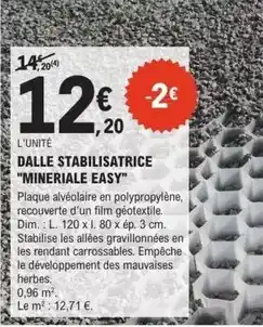 E.Leclerc Brico Dim - dalle stabilisatrice minerial easy offre