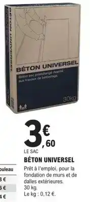 E.Leclerc Brico Béton universel offre