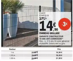 E.Leclerc Brico Dim - panneau grillage offre