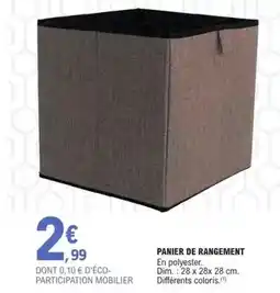 E.Leclerc Brico Dim - panier de rangement offre