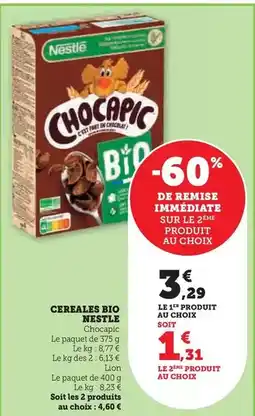 Hyper U Nestlé - cereales bio offre