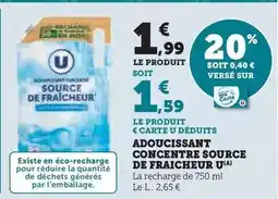Hyper U U - adoucissant concentre source de fraicheur offre