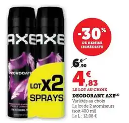 Hyper U Axe - deodorant offre