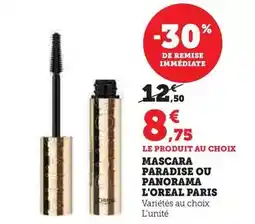 Hyper U L'oréal paris - mascara paradise offre