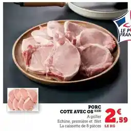 Hyper U Porc cote avec os offre