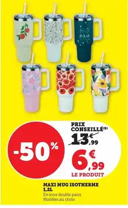 Hyper U Maxi mug isotherme 1.2l offre