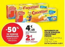 Hyper U Findus - batonnets de colin surgeles croustibat offre