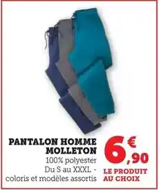 Hyper U Pantalon homme molleton offre