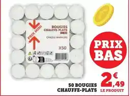 Hyper U Prix mini - bougies chauffe-plats offre