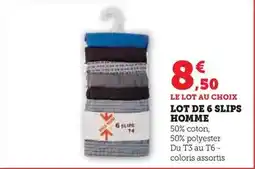 Hyper U Slips homme offre