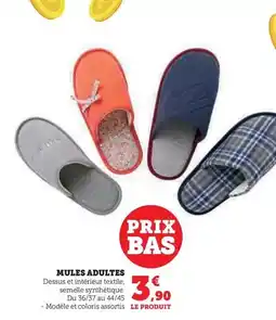 Hyper U Mules adultes offre