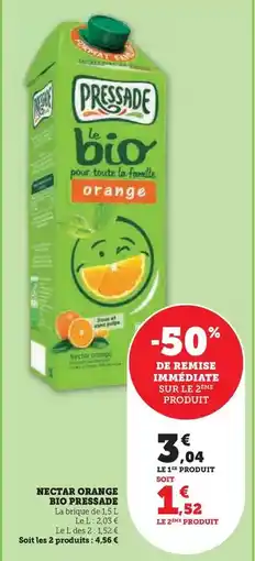 Super U Pressade - nectar orange bio offre