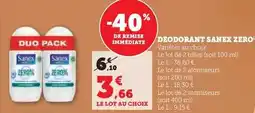 Super U Sanex - deodorant zero offre