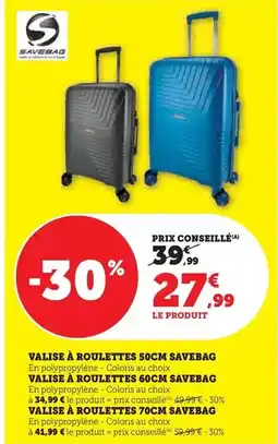 Super U Savebag - valise à roulettes offre