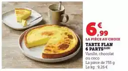 Super U Tarte flan offre