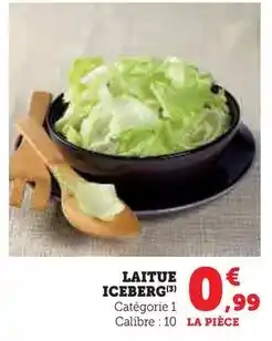 Super U Laitue iceberg offre