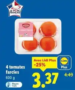 Lidl L'etal du boucher - tomates farcies offre