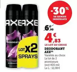 Super U Axe - deodorant offre