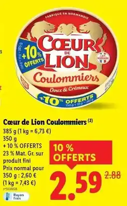 Lidl Coulommiers - coeur de lion offre