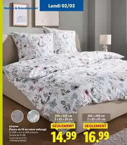 Lidl Livarno - parure de lit en coton milangé offre