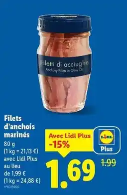 Lidl Lidl - filets d'anchois marinés offre