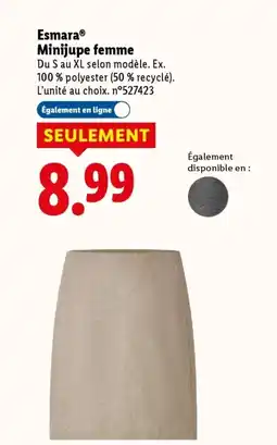 Lidl ESMARA Minijupe femme offre
