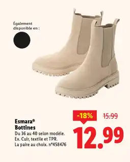 Lidl ESMARA Bottines offre