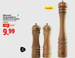 Lidl SILVERCREST Set de moulins ou moulin à sel et à poivre offre