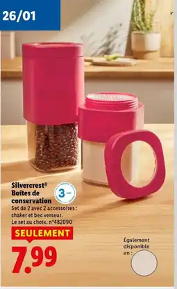 Lidl SILVERCREST Boîtes de conservation offre