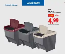 Lidl W5 Bac de tri offre
