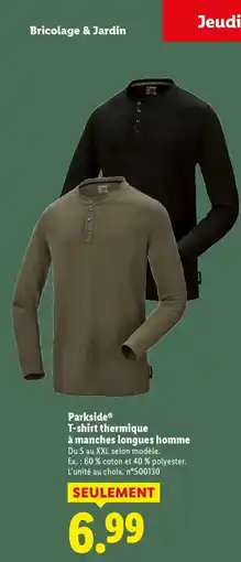 Lidl SILVERCREST T-shirt thermique à manches longues homme offre