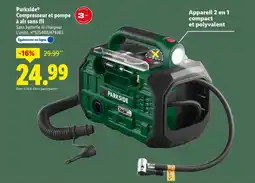 Lidl PARKSIDE Compresseur et pompe à air sans fil offre