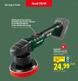Lidl PARKSIDE Polisseuse sans fil offre