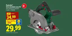 Lidl PARKSIDE Scie circulaire sans fil offre