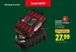 Lidl PARKSIDE Batterie et chargeur offre
