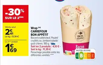 Carrefour Wrap Carrefour Bon Appètit offre