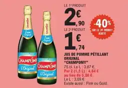 E.Leclerc Express Jus de pomme pétillant original champomy offre