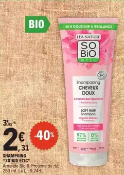 E.Leclerc Express Shampoing so'bio etic offre