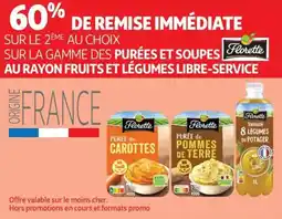 Auchan Supermarché Purées et soupes au rayon fruits et légumes libre-service offre