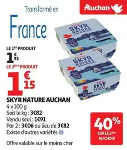 Auchan Supermarché Skyr nature auchan offre