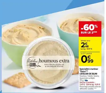 Carrefour Spècialitè A Tartiner "Extra" L'Atelier De Blini offre