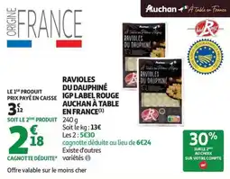 Auchan Supermarché Ravioles du dauphiné igp label rouge auchan à table en france offre
