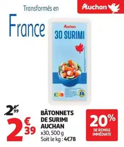 Auchan Supermarché Bâtonnets de surimi auchan offre