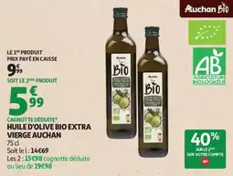 Auchan Supermarché Huile d'olive bio extra vierge auchan offre