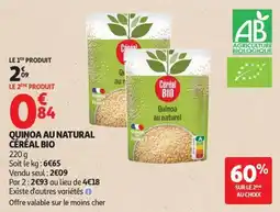 Auchan Supermarché Quinoa au natural céréal bio offre