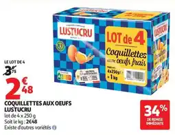 Auchan Supermarché Coquillettes aux oeufs lustucru offre
