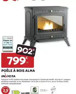 Bricomarché Invicta - poêle à bois alma offre