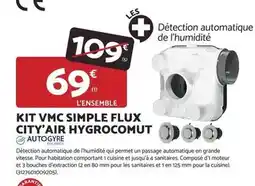 Bricomarché Autogyre - kit vmc simple flux city'air hygrocomut offre