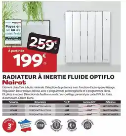 Bricomarché Noirot - radiateur a inertie fluide optiflo offre